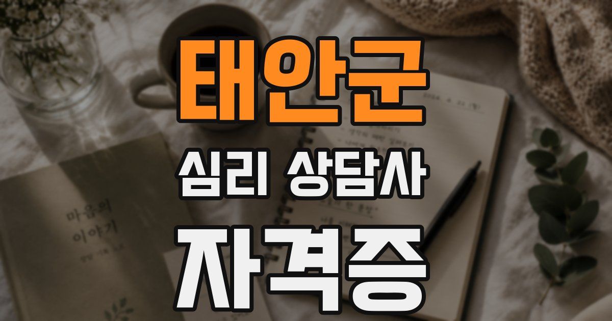 태안군 심리 상담사 자격증