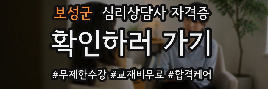 보성군 심리 상담사 자격증