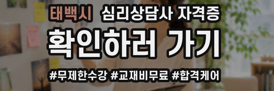 태백시 심리 상담사 자격증