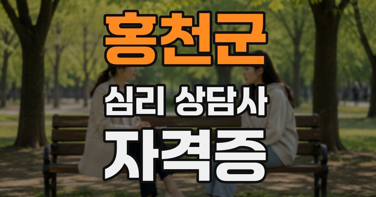 홍천군 심리 상담사 자격증