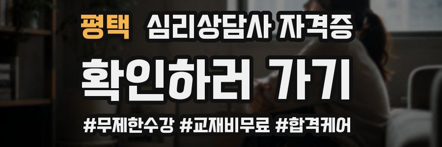 평택 심리 상담사 자격증