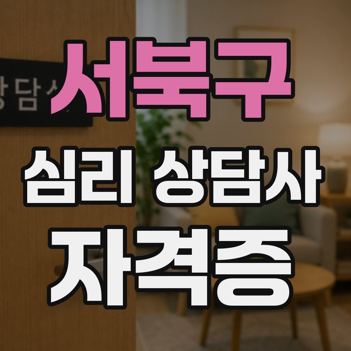 서북구 심리 상담사 자격증