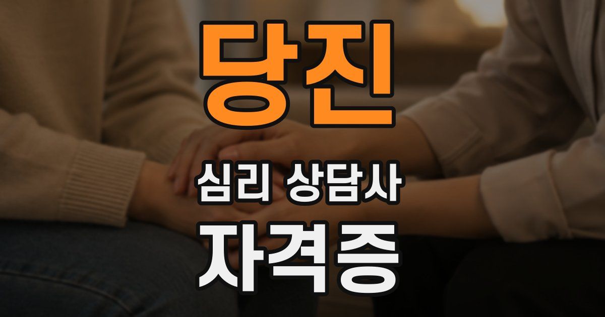 당진 심리 상담사 자격증