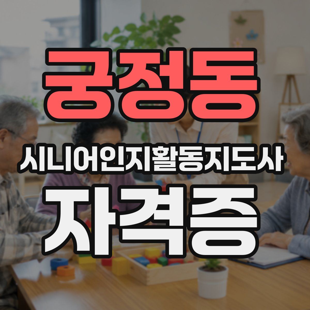 궁정동 시니어인지활동지도사 자격증