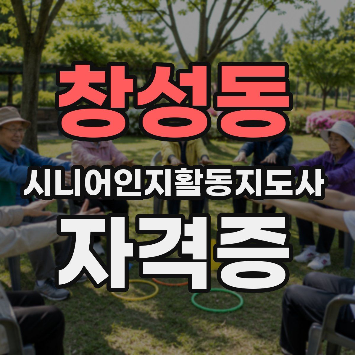 창성동 시니어인지활동지도사 자격증