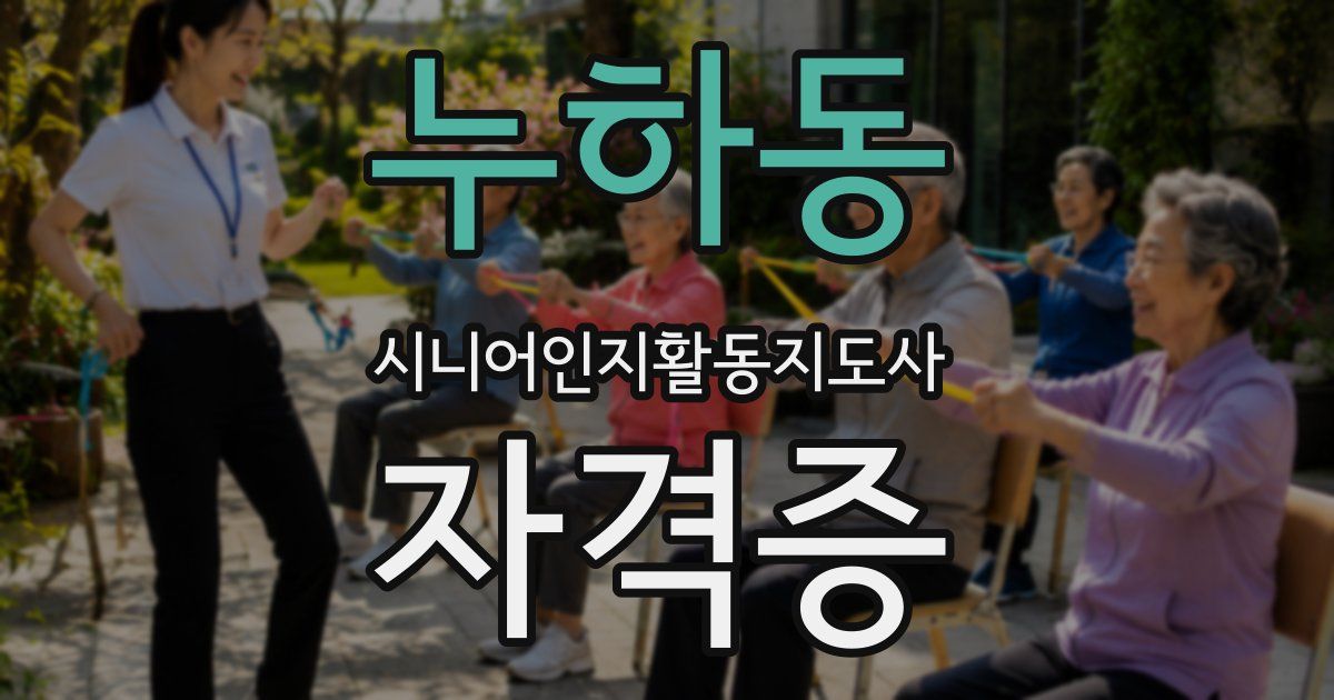 누하동 시니어인지활동지도사 자격증
