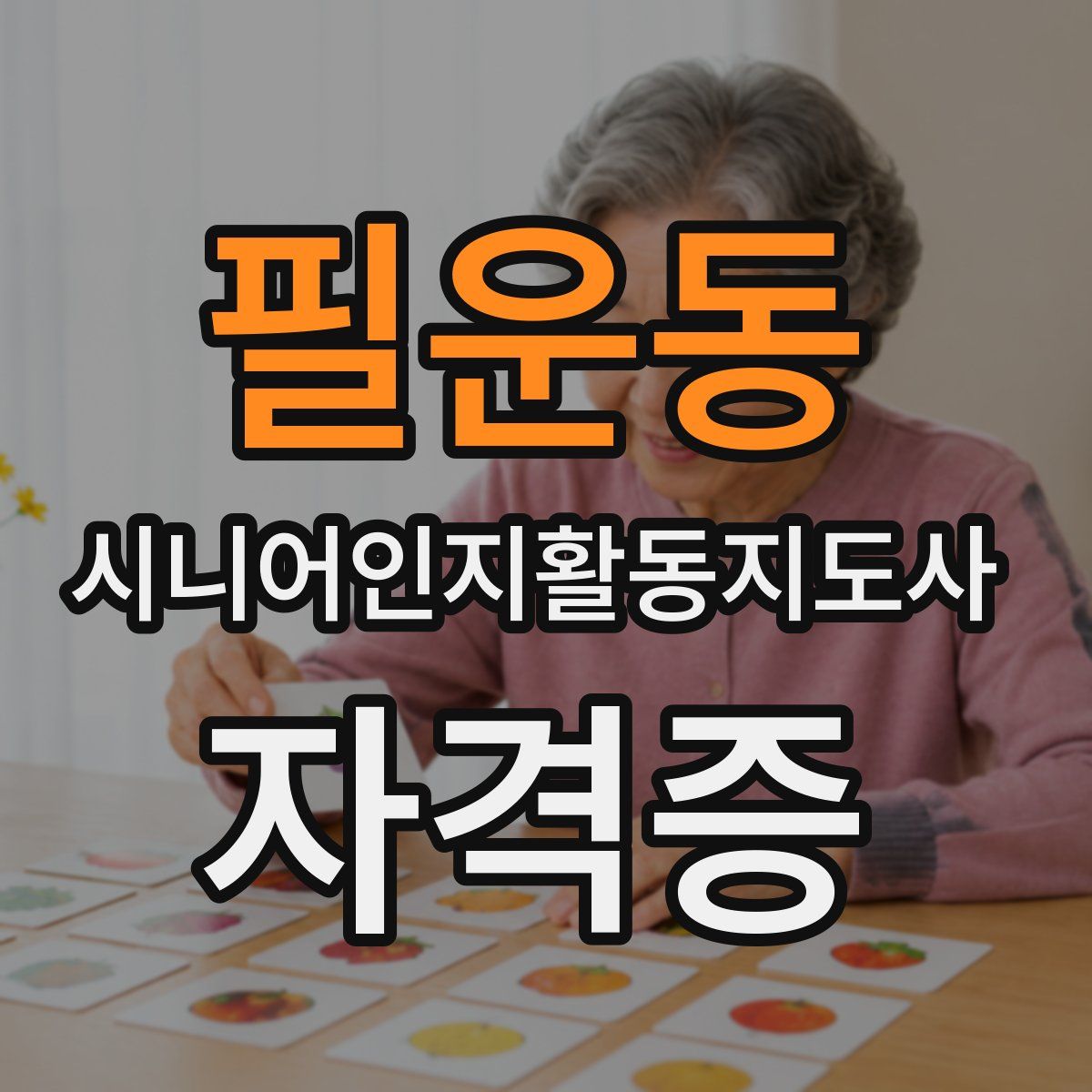 필운동 시니어인지활동지도사 자격증