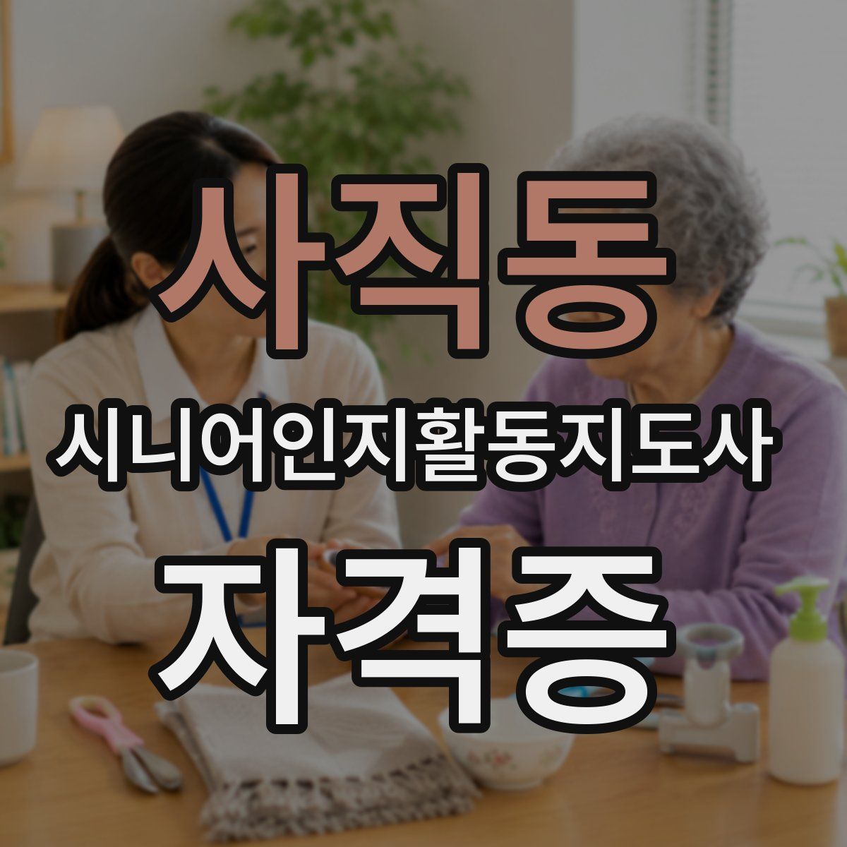 사직동 시니어인지활동지도사 자격증