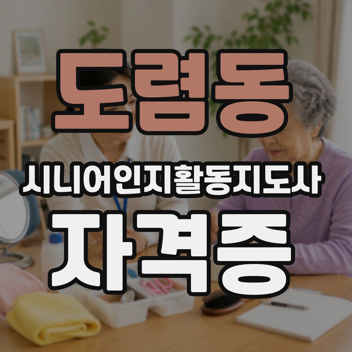도렴동 시니어인지활동지도사 자격증