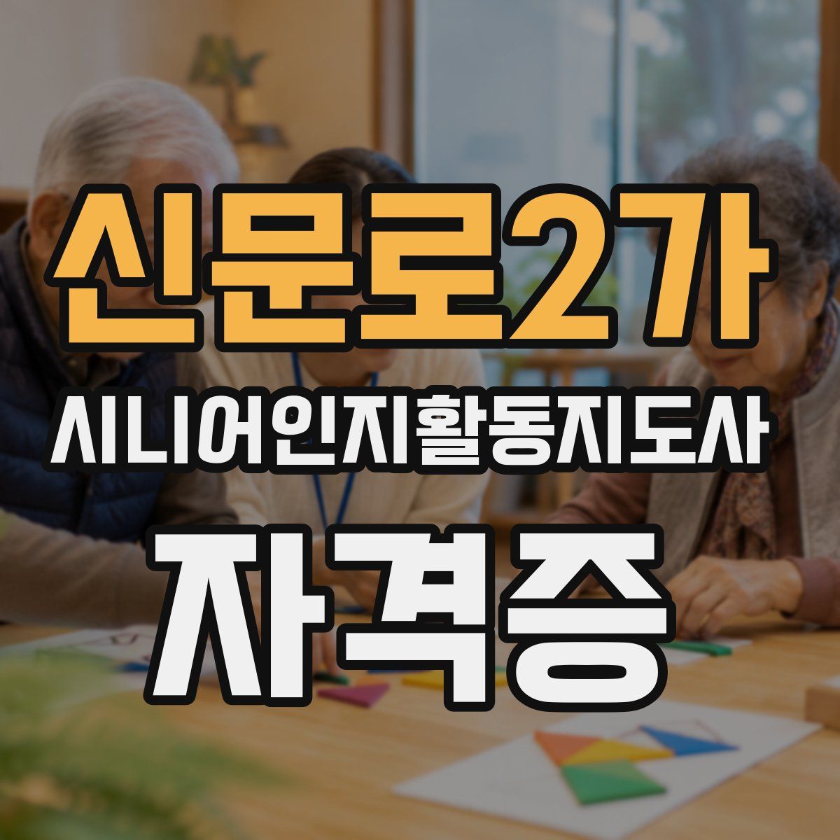 신문로2가 시니어인지활동지도사 자격증