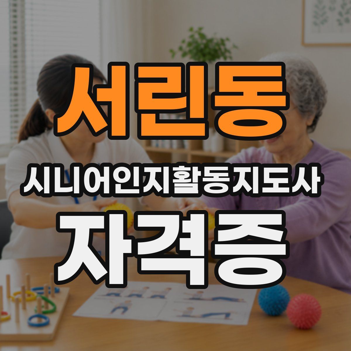 서린동 시니어인지활동지도사 자격증