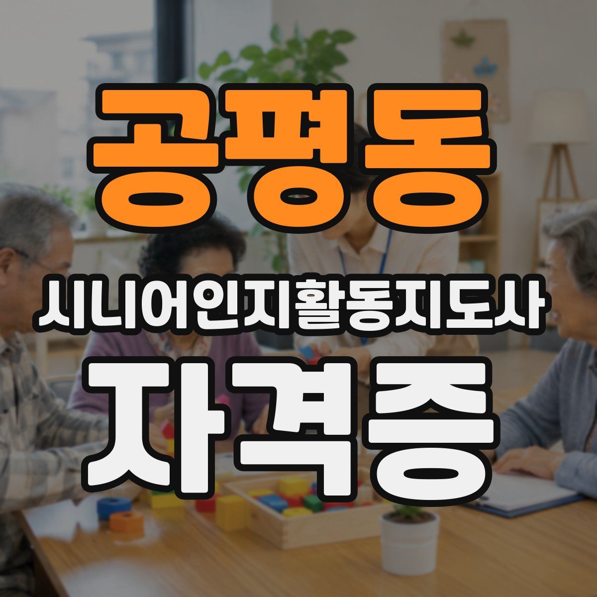 공평동 시니어인지활동지도사 자격증
