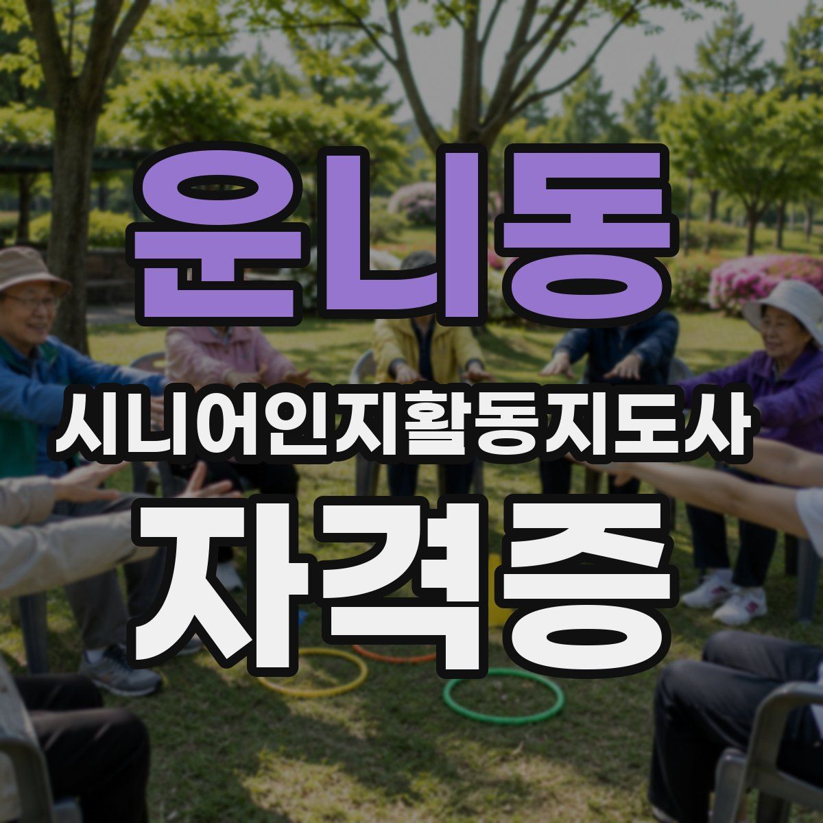 운니동 시니어인지활동지도사 자격증