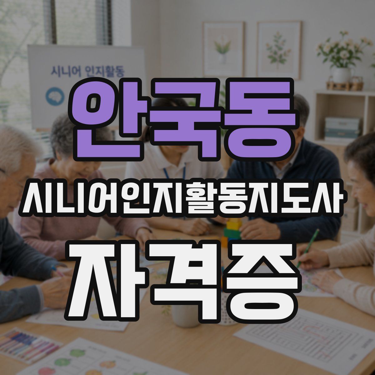 안국동 시니어인지활동지도사 자격증