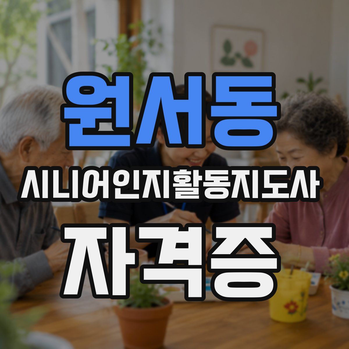 원서동 시니어인지활동지도사 자격증