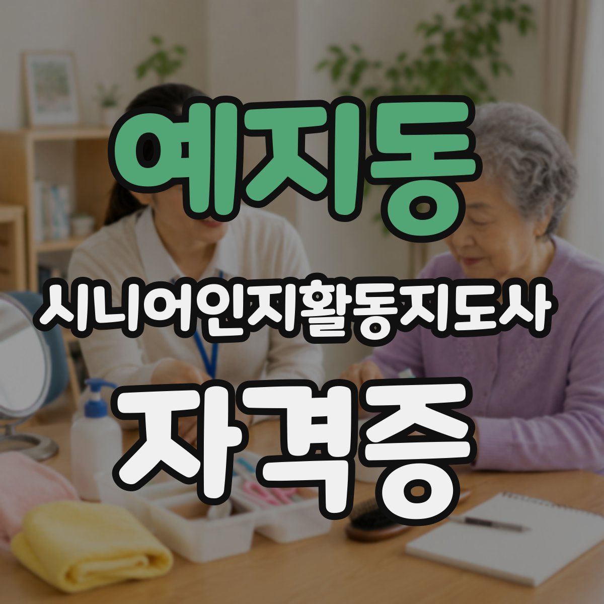 예지동 시니어인지활동지도사 자격증