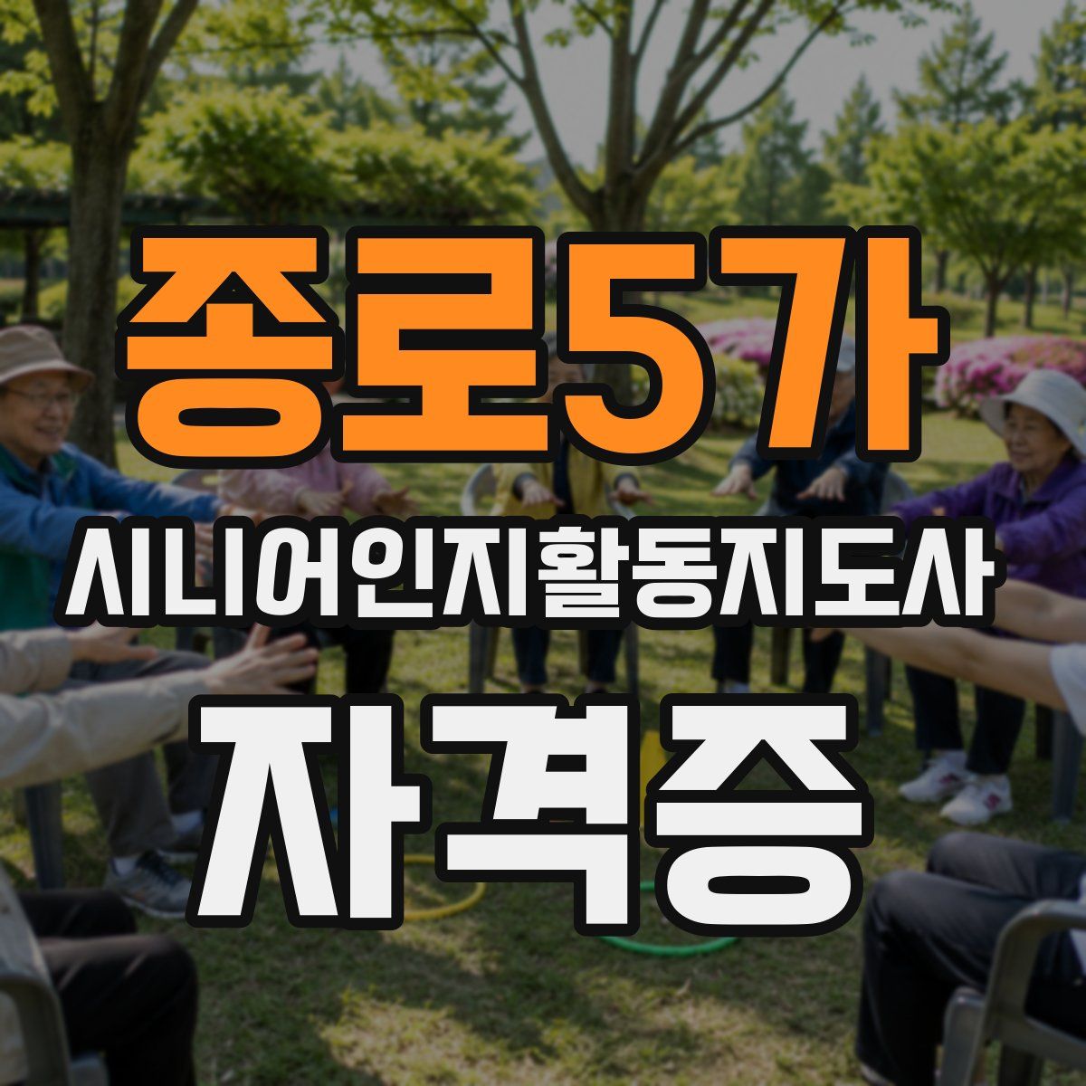 종로5가 시니어인지활동지도사 자격증