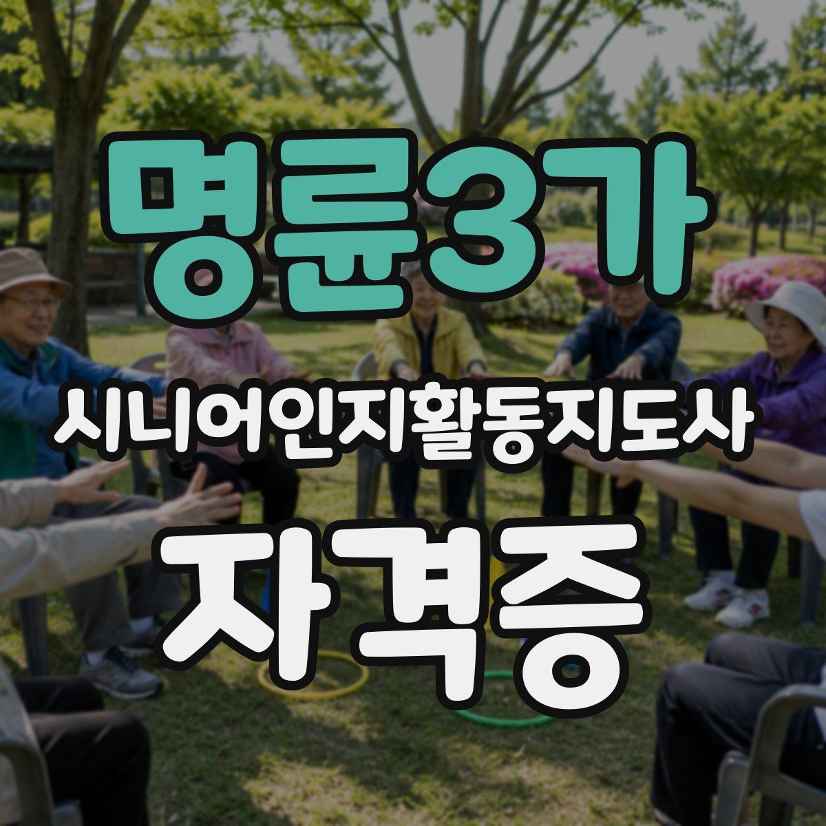 명륜3가 시니어인지활동지도사 자격증
