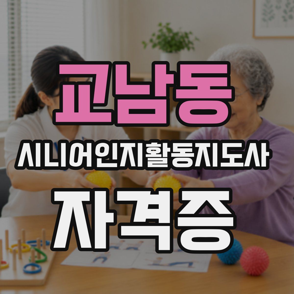 교남동 시니어인지활동지도사 자격증