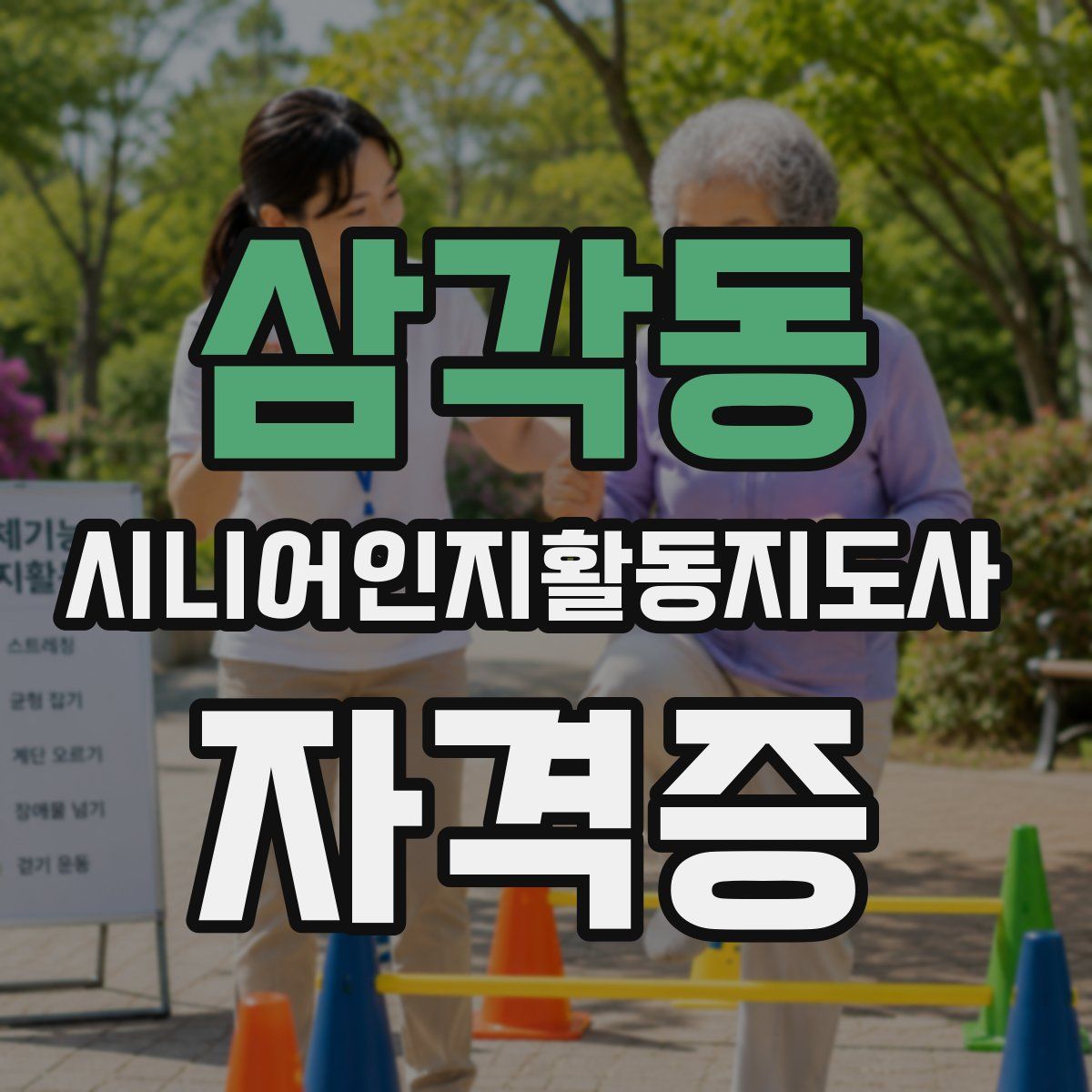삼각동 시니어인지활동지도사 자격증