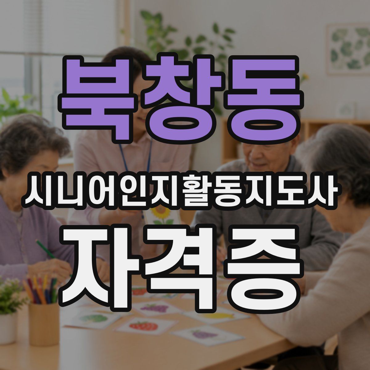 북창동 시니어인지활동지도사 자격증