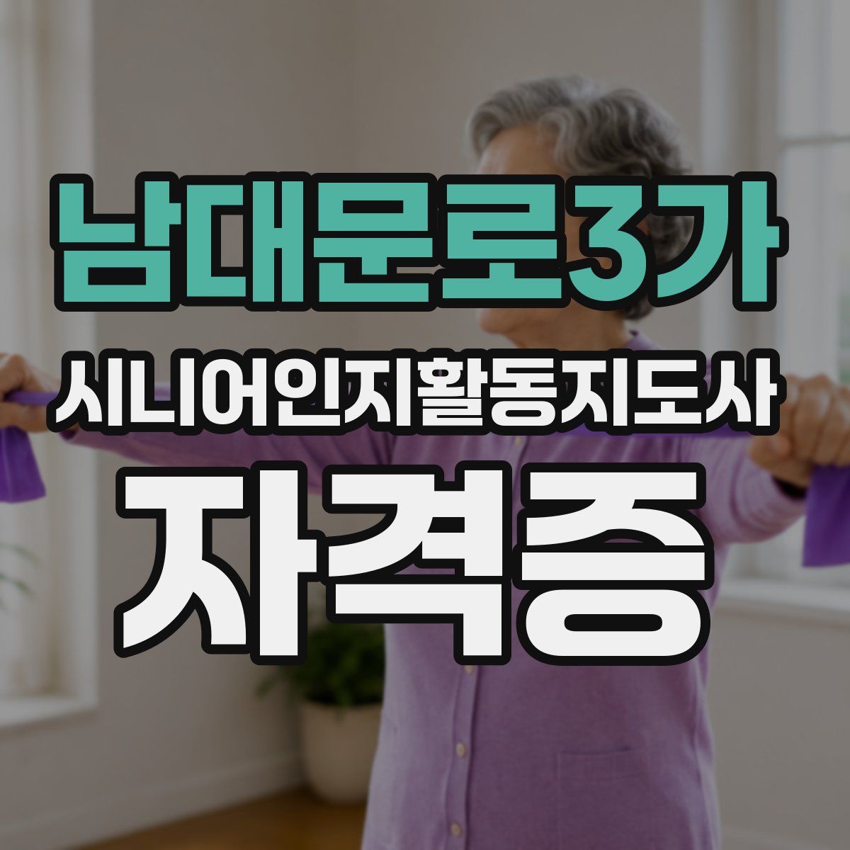 남대문로3가 시니어인지활동지도사 자격증