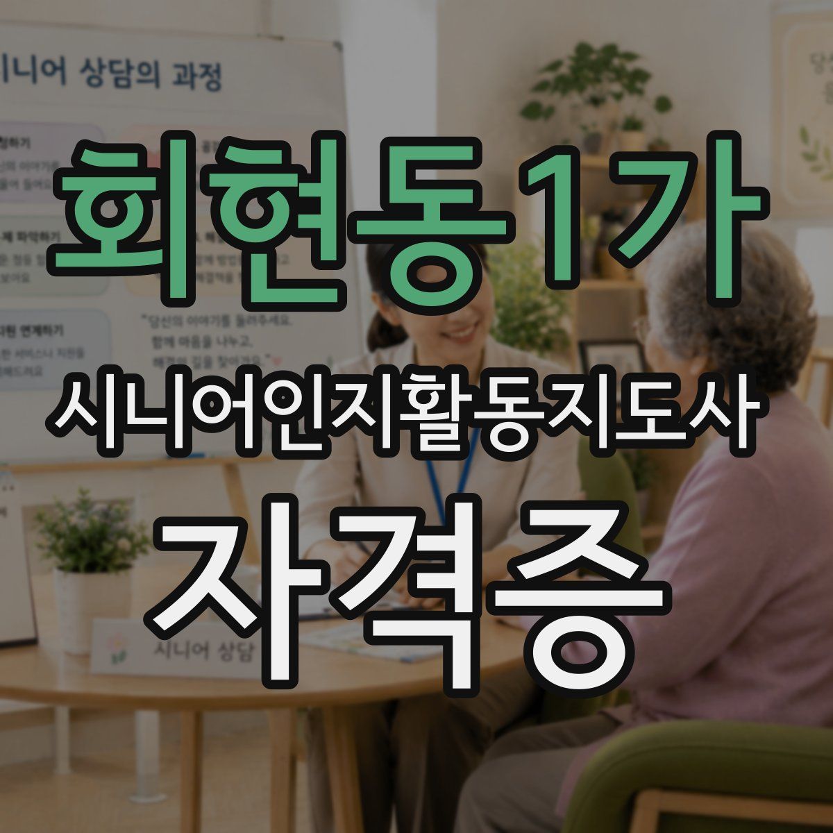회현동1가 시니어인지활동지도사 자격증