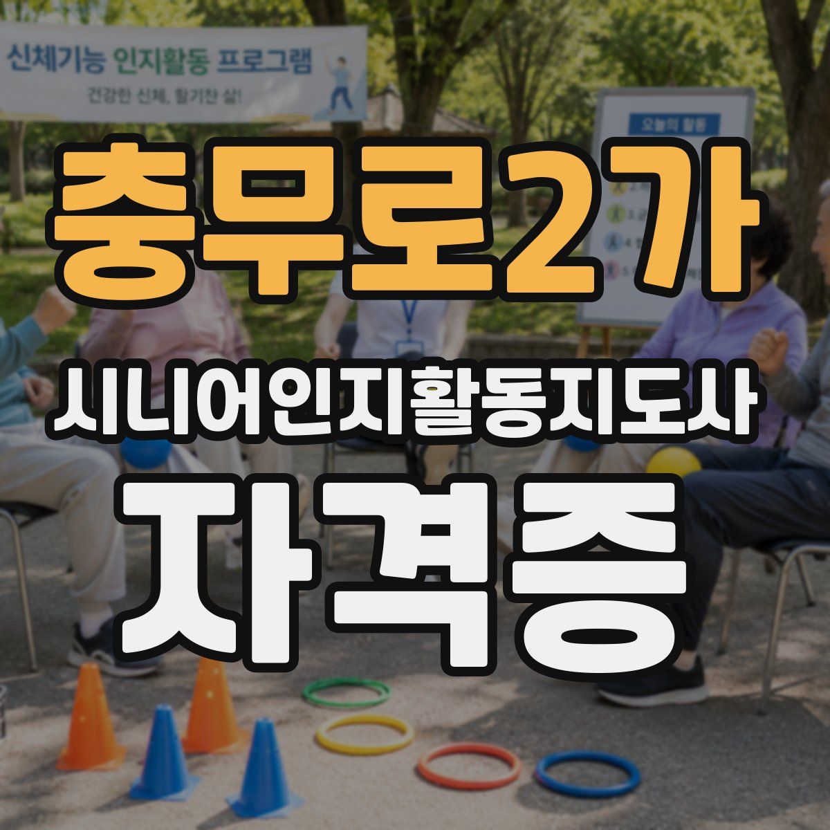 충무로2가 시니어인지활동지도사 자격증