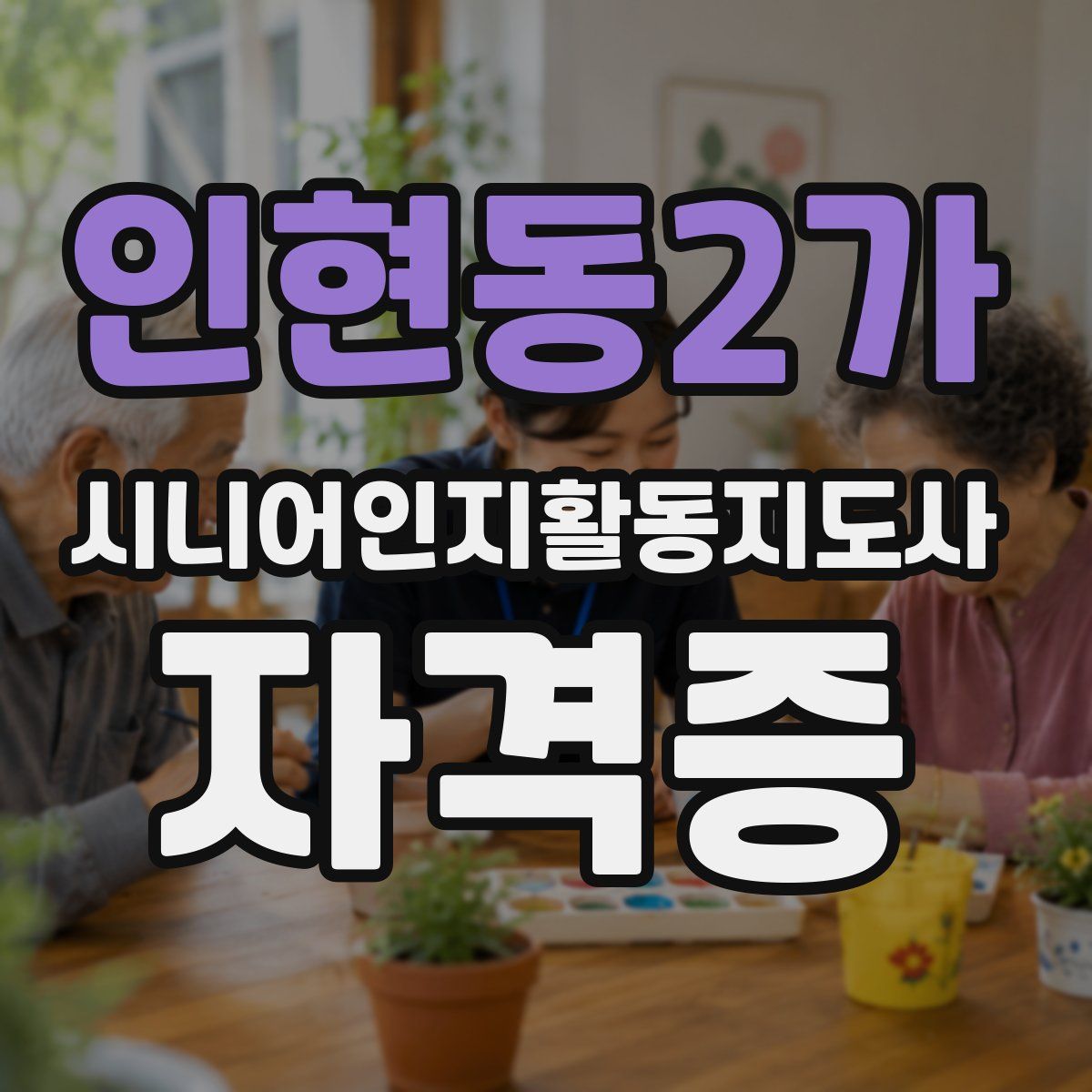 인현동2가 시니어인지활동지도사 자격증