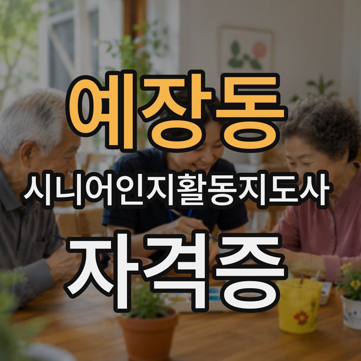 예장동 시니어인지활동지도사 자격증