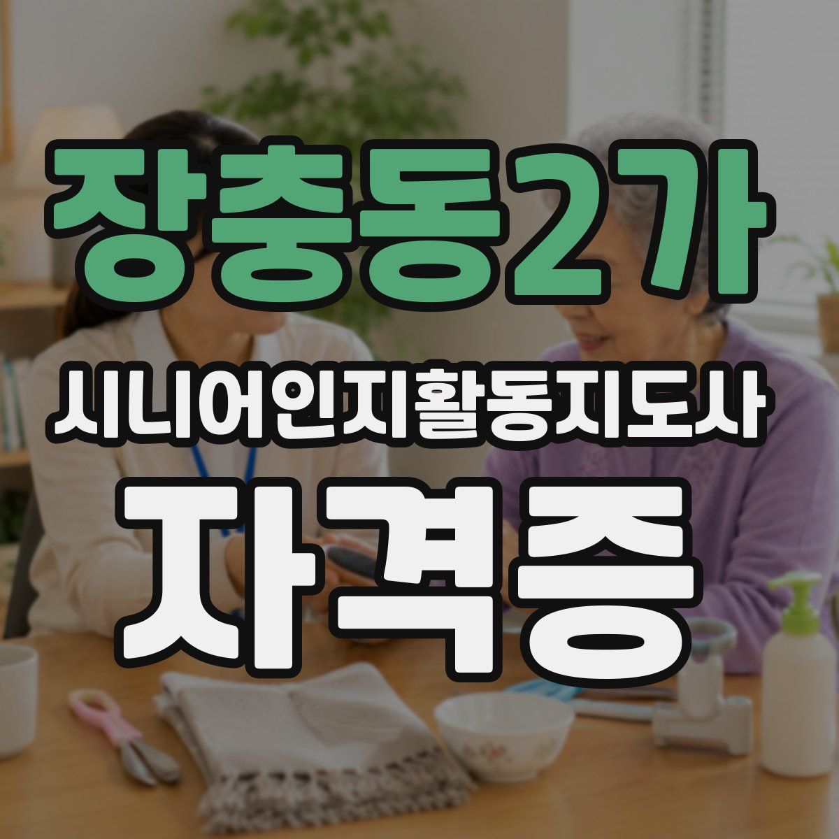 장충동2가 시니어인지활동지도사 자격증