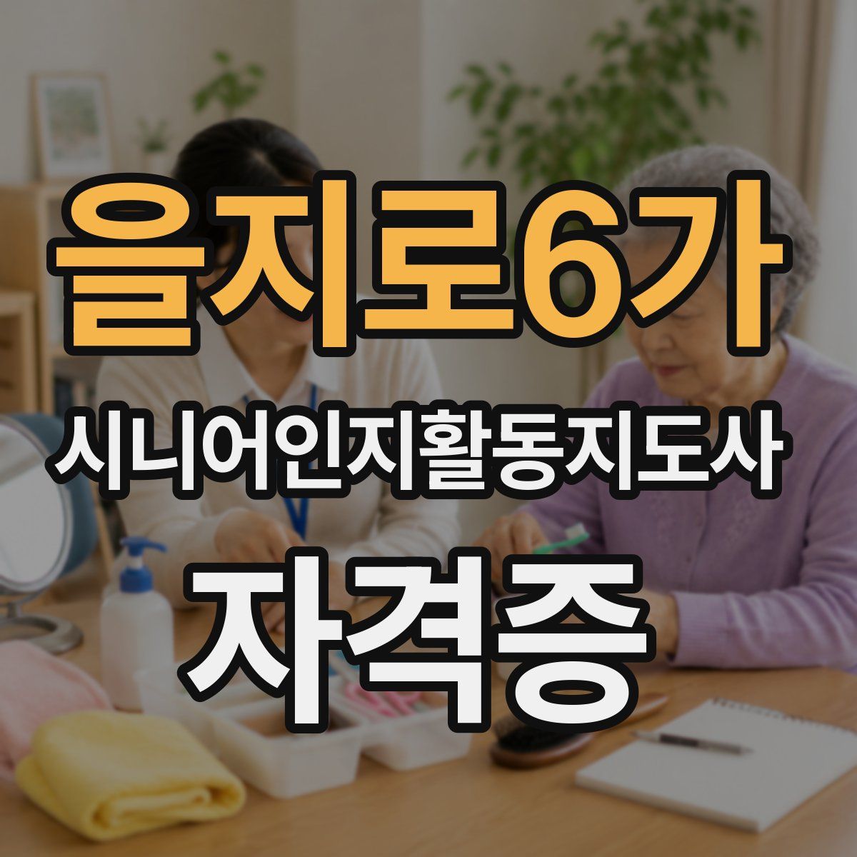 을지로6가 시니어인지활동지도사 자격증