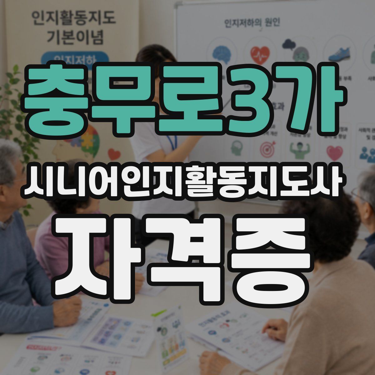 충무로3가 시니어인지활동지도사 자격증