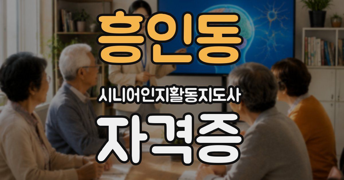 흥인동 시니어인지활동지도사 자격증