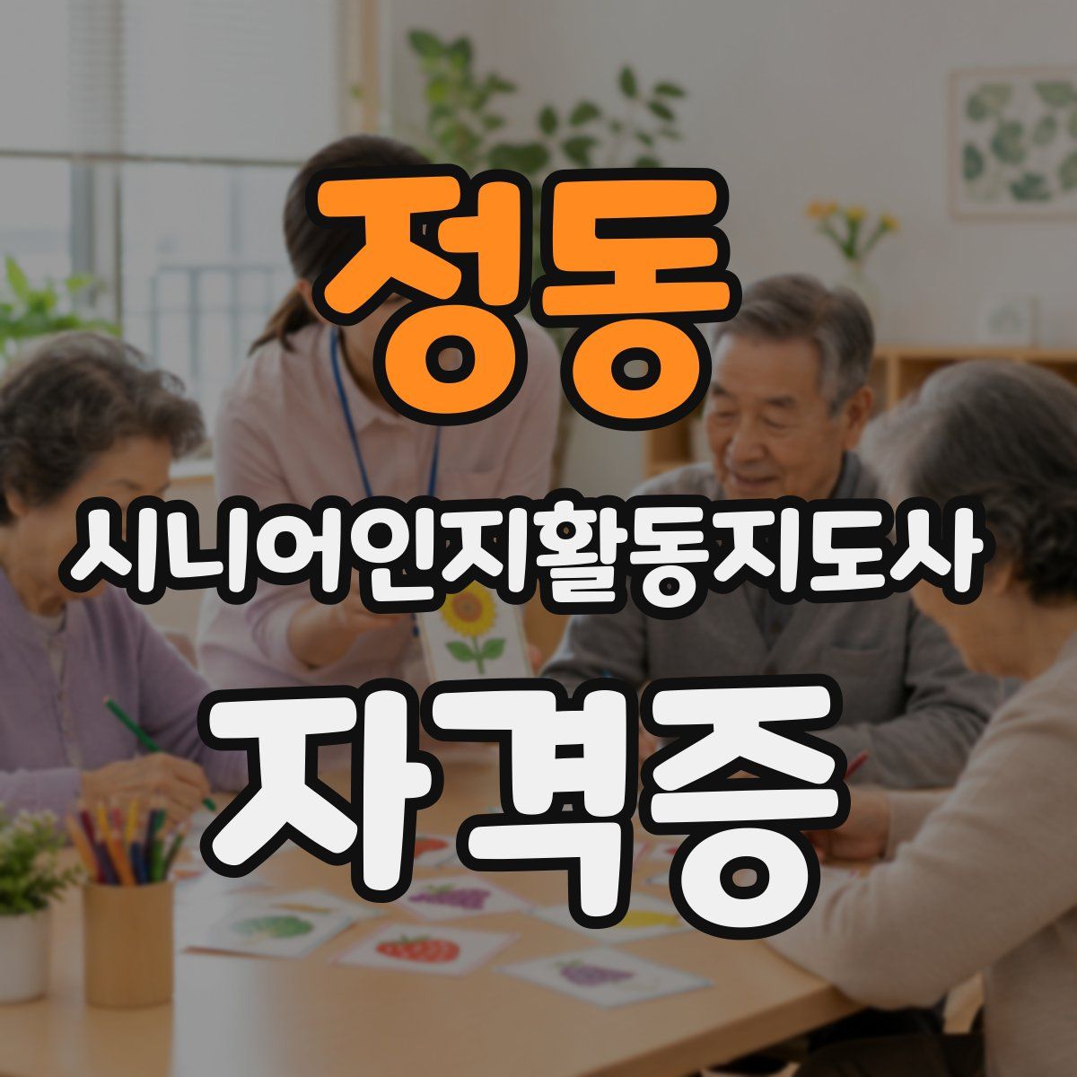 정동 시니어인지활동지도사 자격증