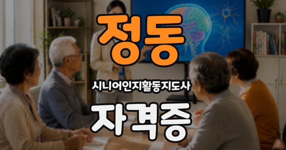 정동 시니어인지활동지도사 자격증