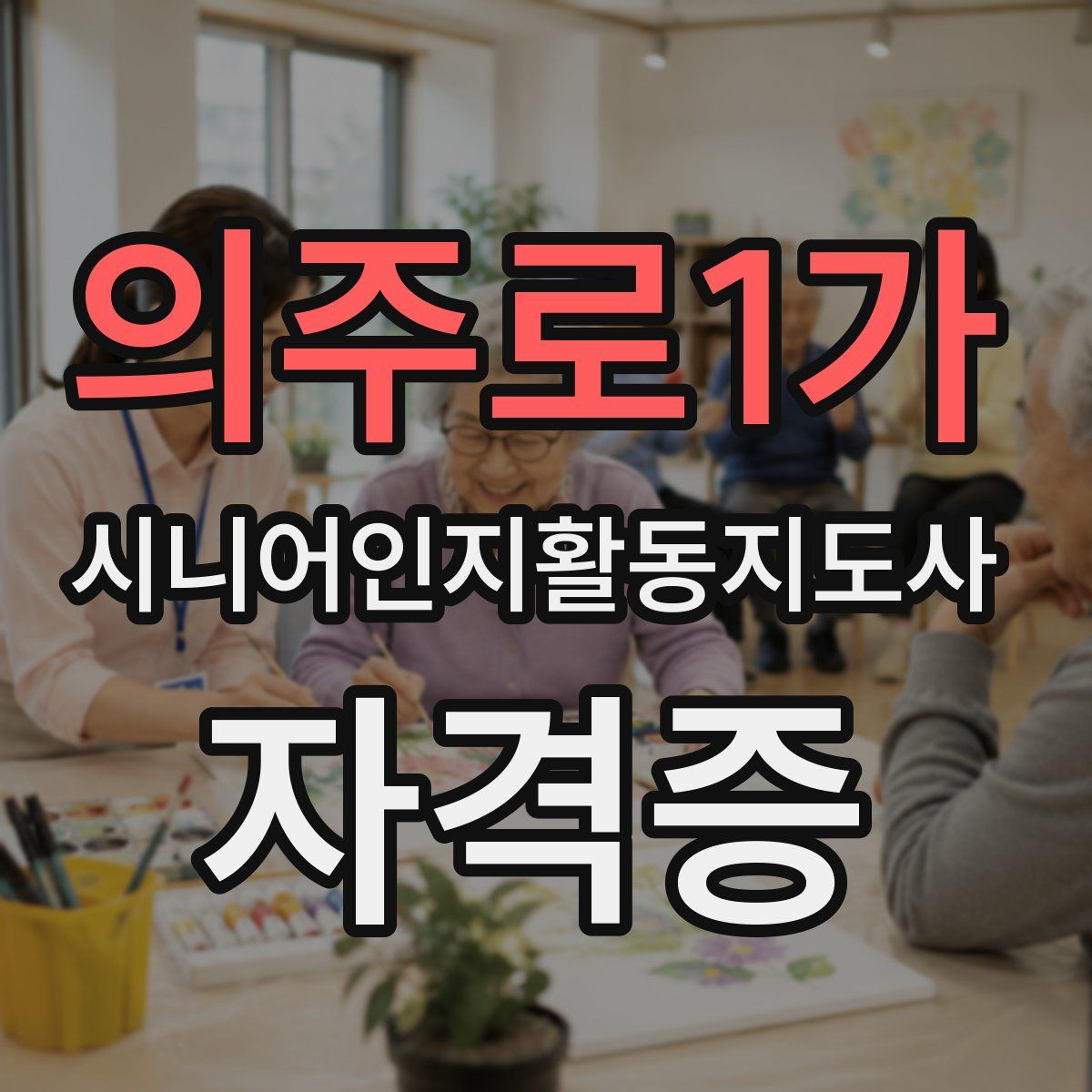 의주로1가 시니어인지활동지도사 자격증