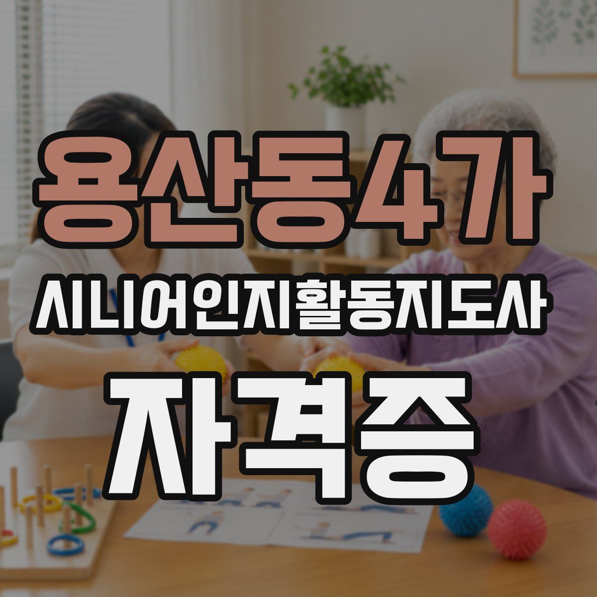 용산동4가 시니어인지활동지도사 자격증