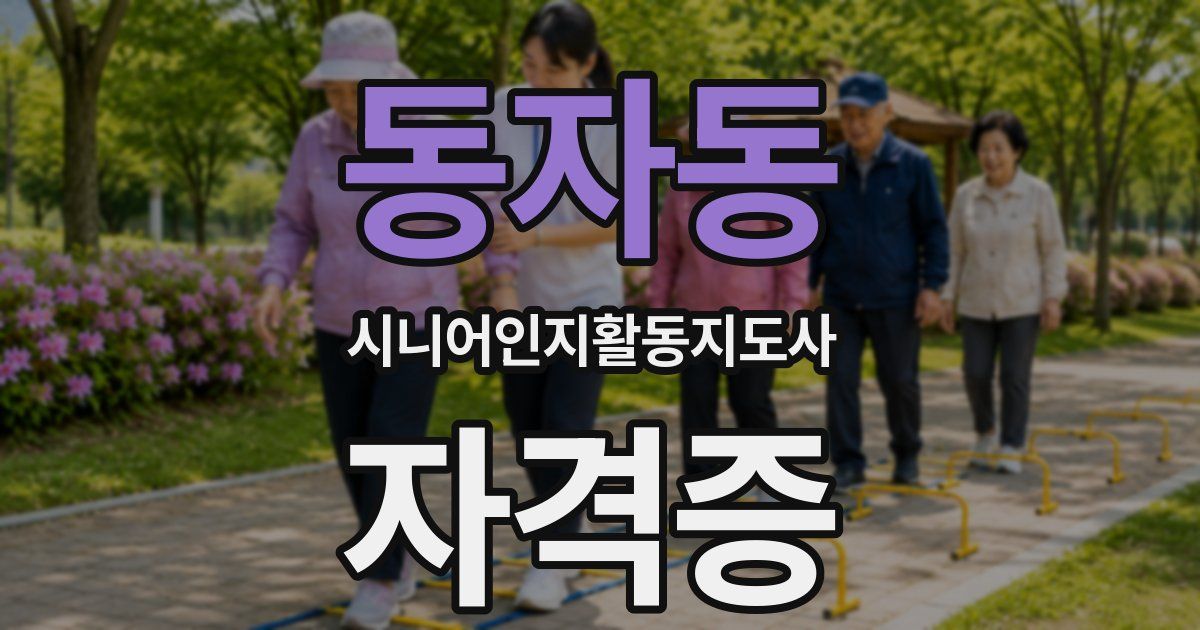 동자동 시니어인지활동지도사 자격증