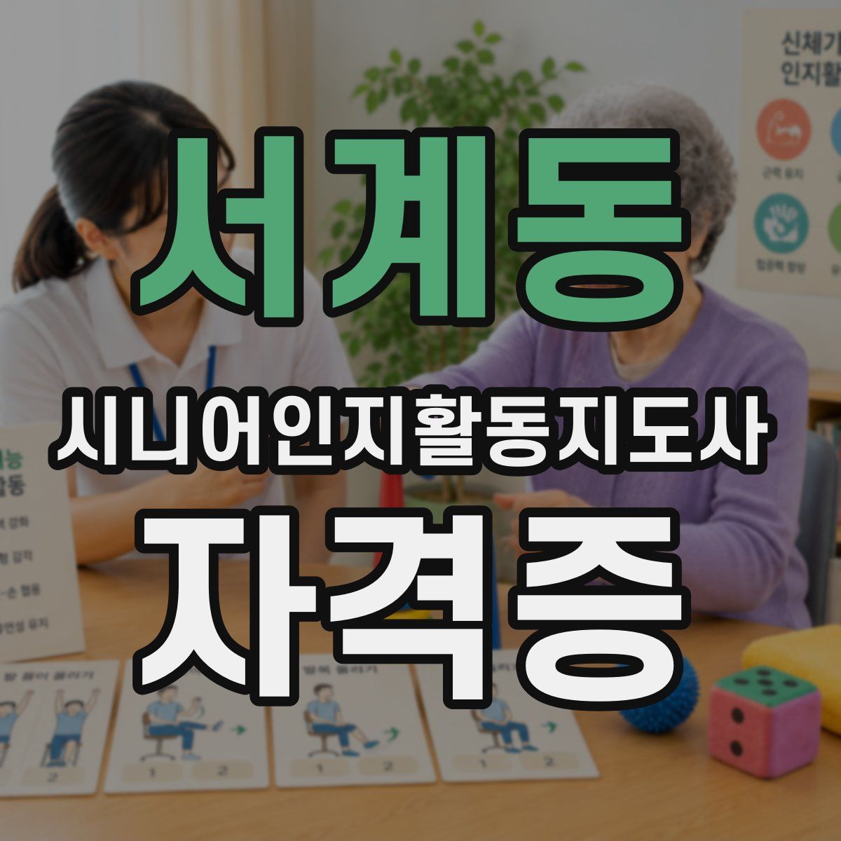 서계동 시니어인지활동지도사 자격증
