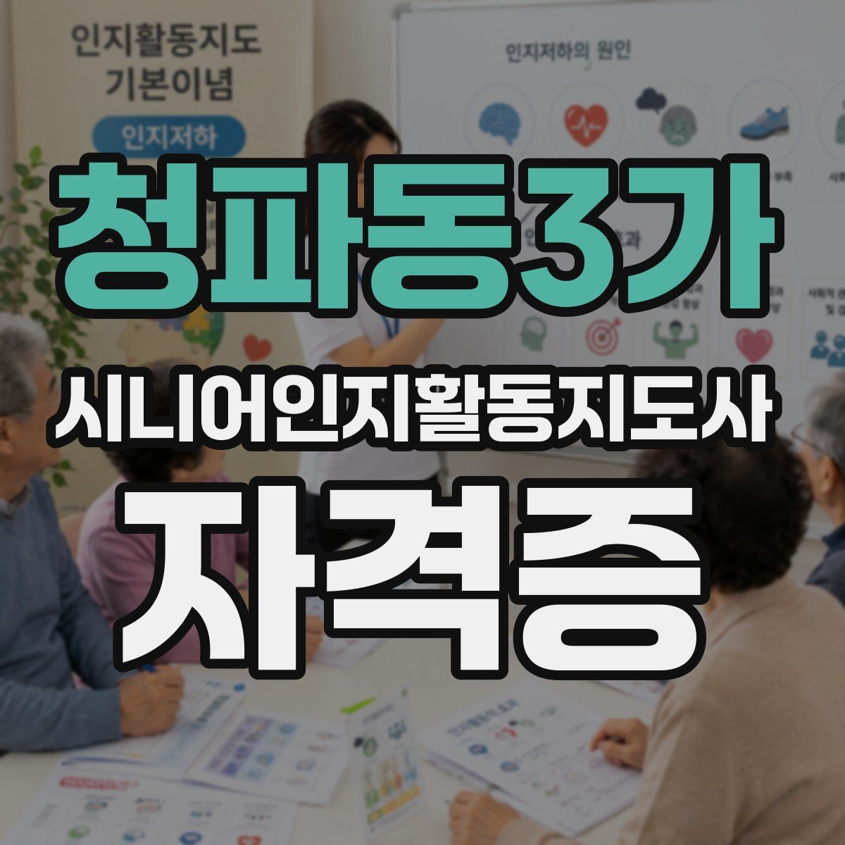 청파동3가 시니어인지활동지도사 자격증