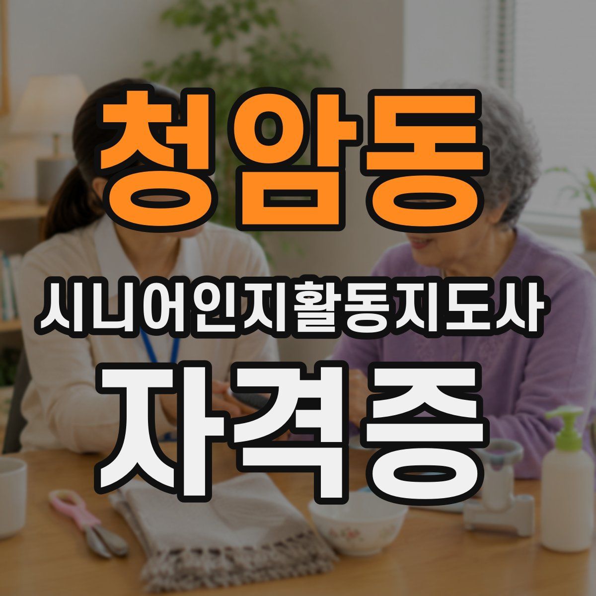 청암동 시니어인지활동지도사 자격증