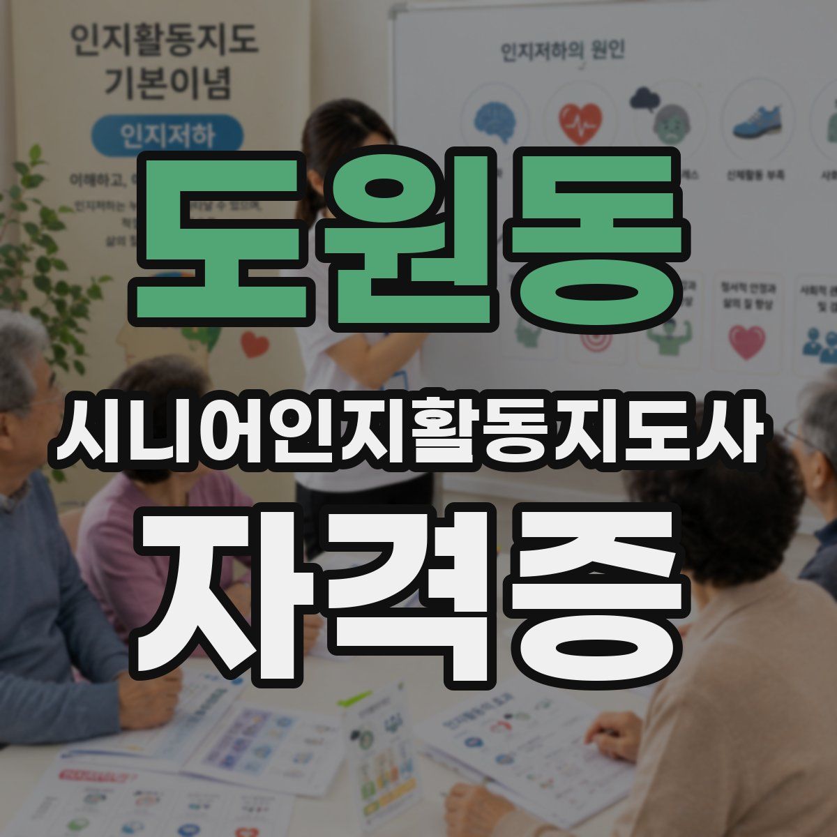 도원동 시니어인지활동지도사 자격증