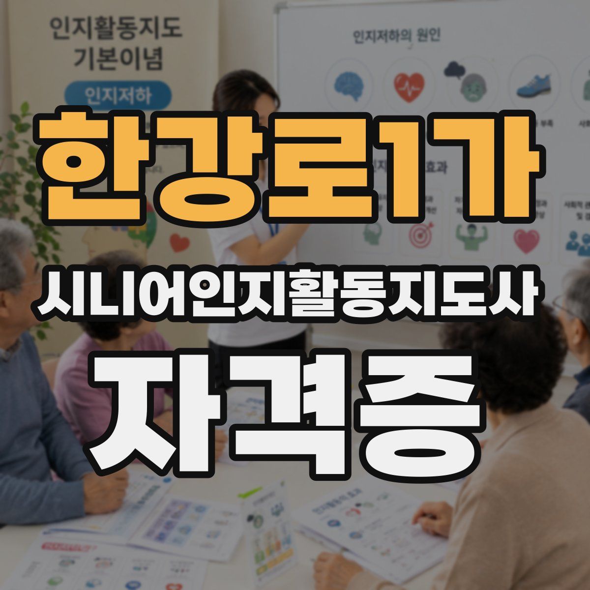한강로1가 시니어인지활동지도사 자격증