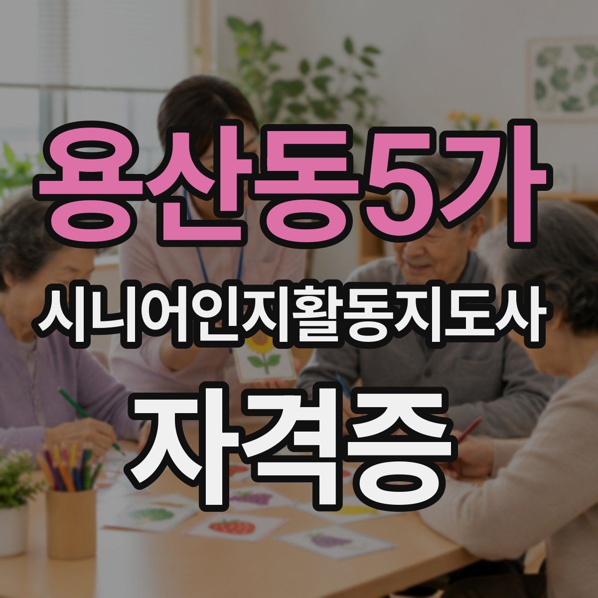 용산동5가 시니어인지활동지도사 자격증