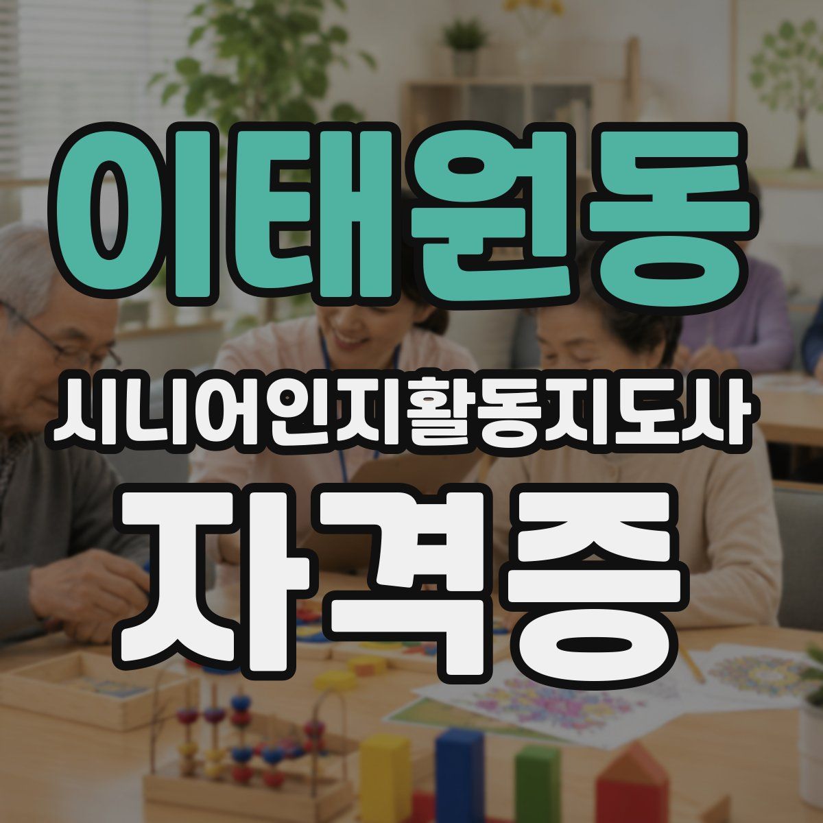 이태원동 시니어인지활동지도사 자격증