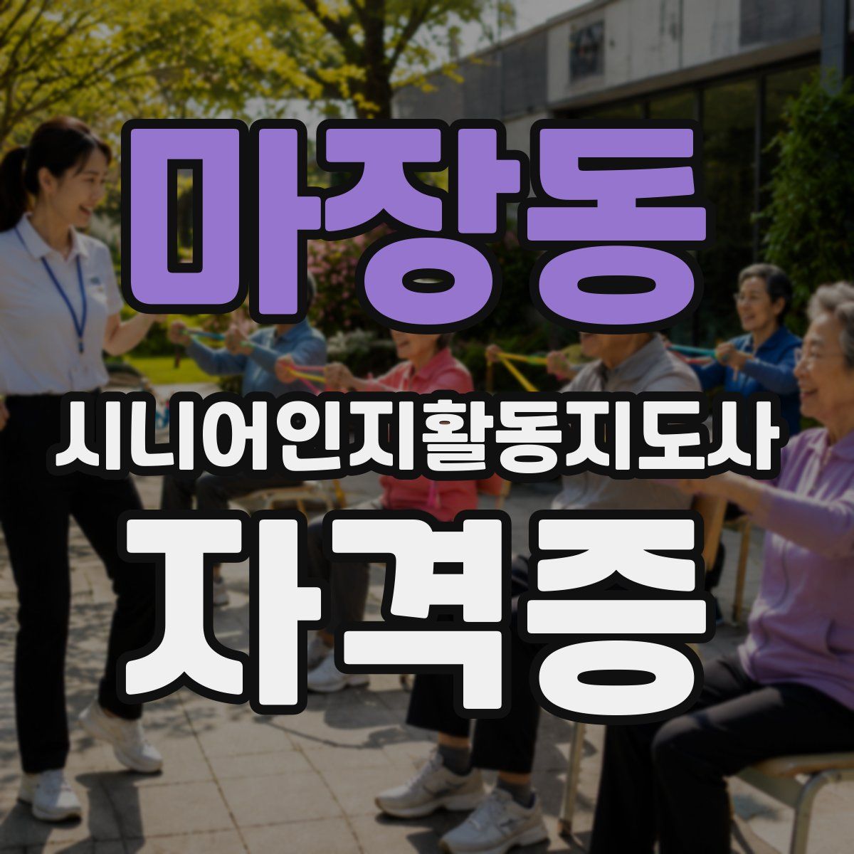 마장동 시니어인지활동지도사 자격증