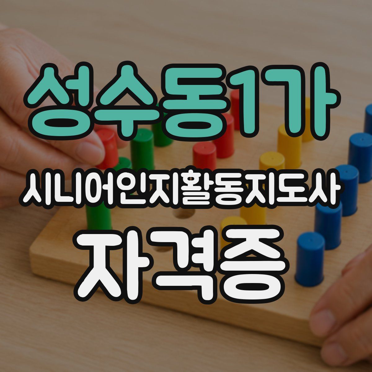성수동1가 시니어인지활동지도사 자격증