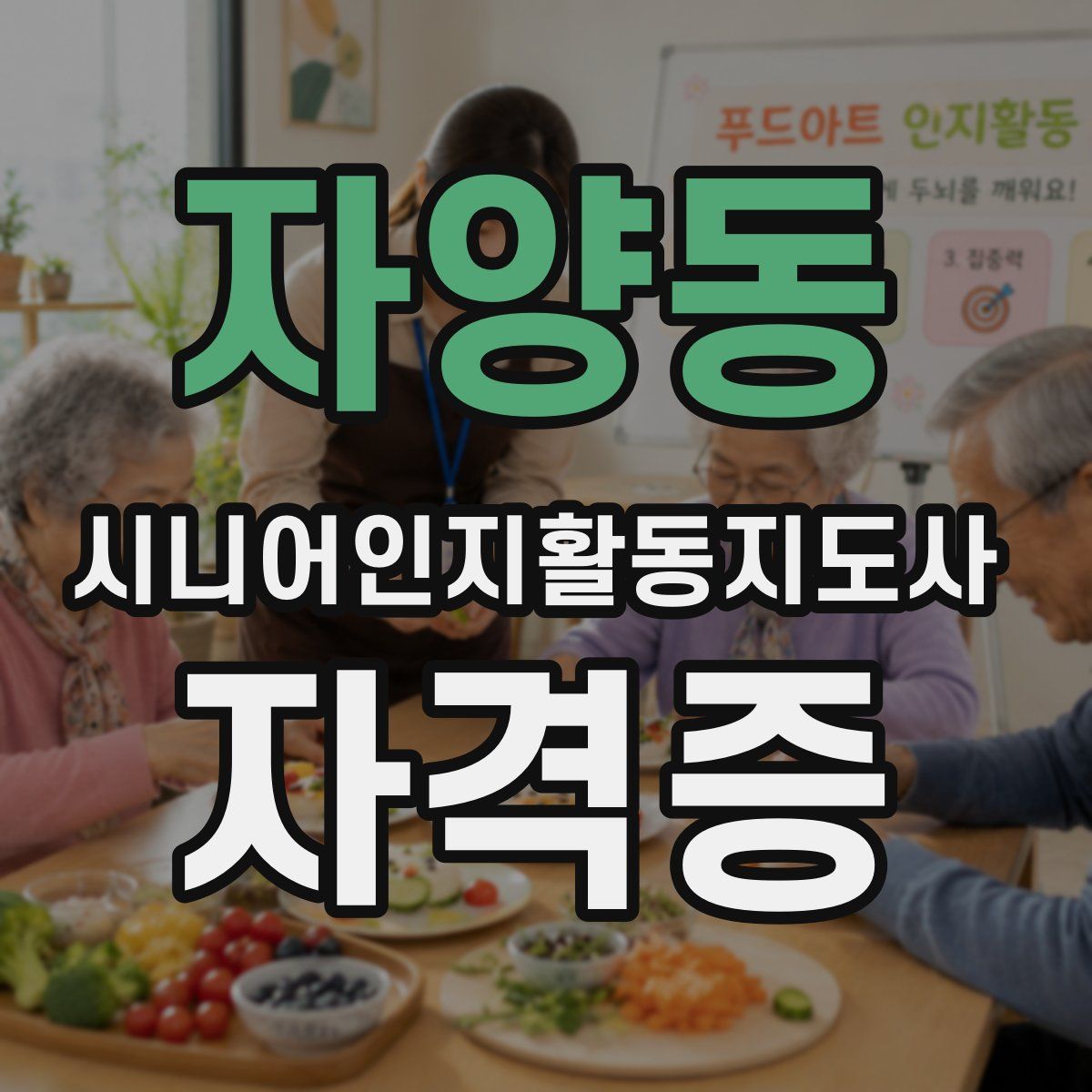 자양동 시니어인지활동지도사 자격증