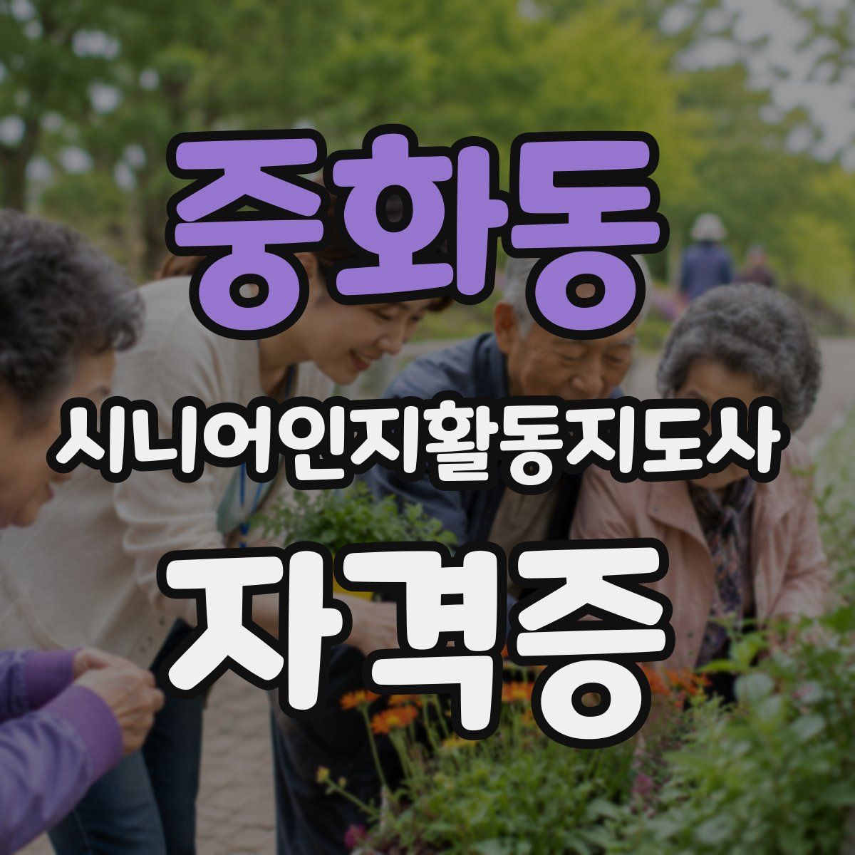 중화동 시니어인지활동지도사 자격증